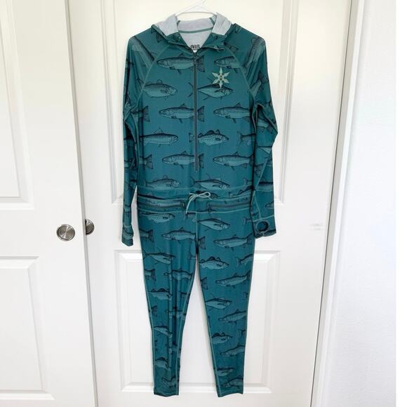 Airblaster Classic Ninja Suit Base Layer Mint Fish Medium - Picture 2 of 6